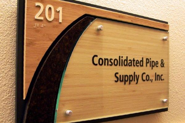 Consolidated pipe and supply co. sign