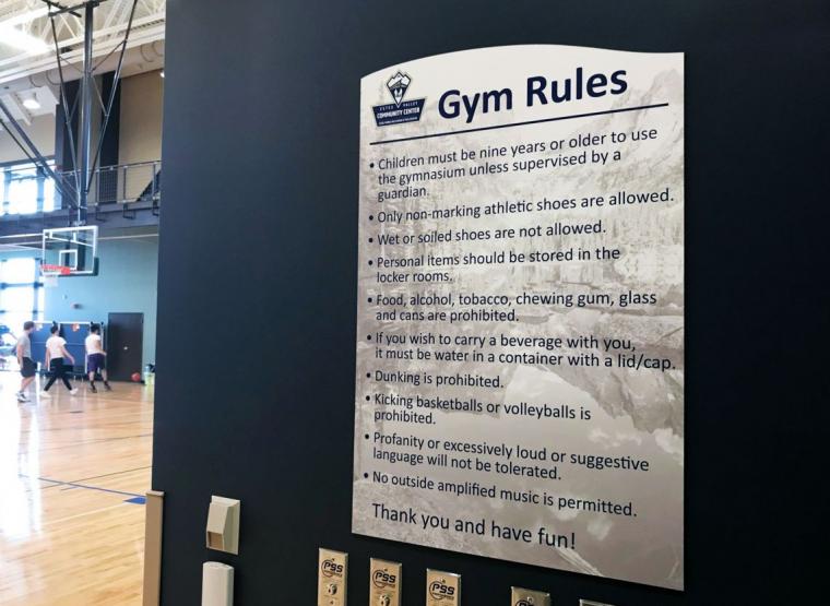 Fitness Center Rules, Gym Rules, Digital Print, Community Center Sign