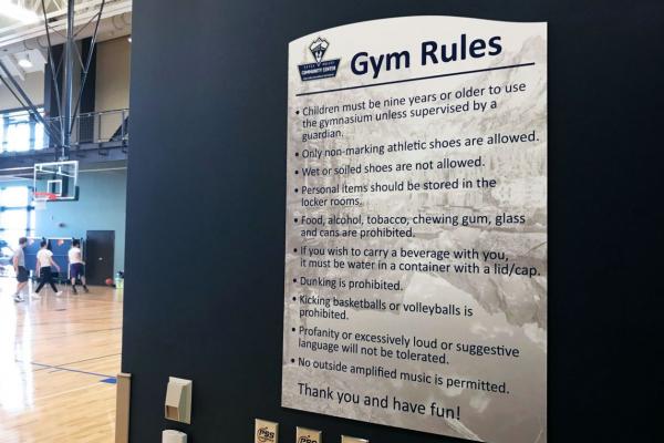 Fitness Center Rules, Gym Rules, Digital Print, Community Center Sign
