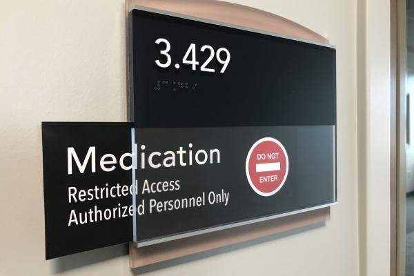 Hospital Signs - Window insert room identification