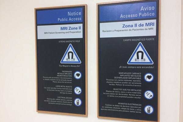 Hospital Signs - MRI Warning, wayfinding sign, modular sign, digital print