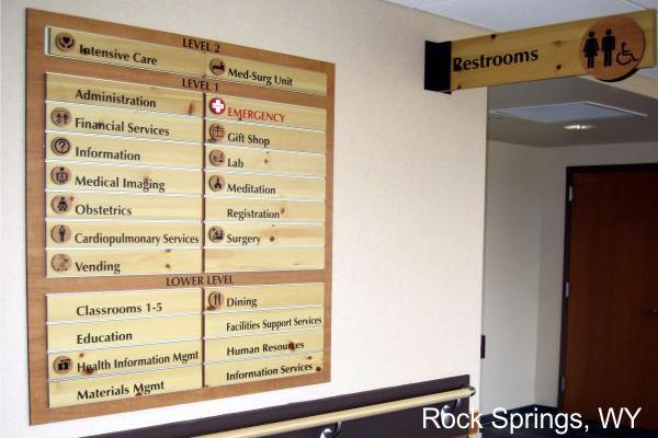Hospital wayfinding signage for the Healthcare industry