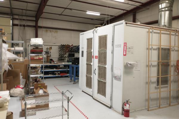 Avalis Wayfinding facility's Paint department