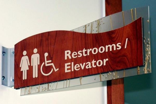 Restroom/elevator signage